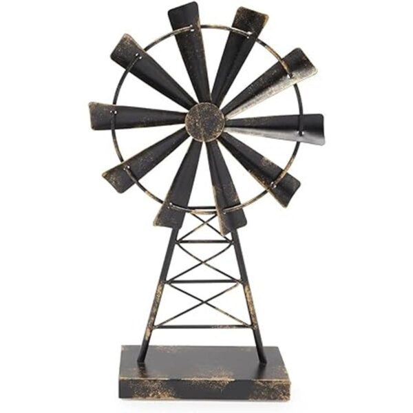 Molino de viento de metal para decoración de granja_5