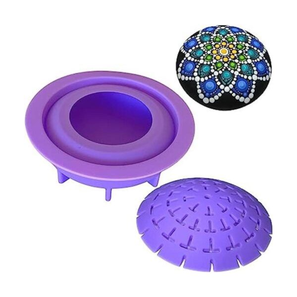 Molde para hacer piedras con plantilla de cúpula Diseño_1