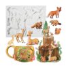 Molde de silicona para fondant de animales del bosque