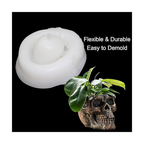Molde de silicona para maceta de cráneo 3D