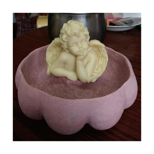 Molde de silicona 3D Angel Candle Mold DIY Cake Decoración_6