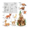 Molde de silicona para fondant de animales del bosque