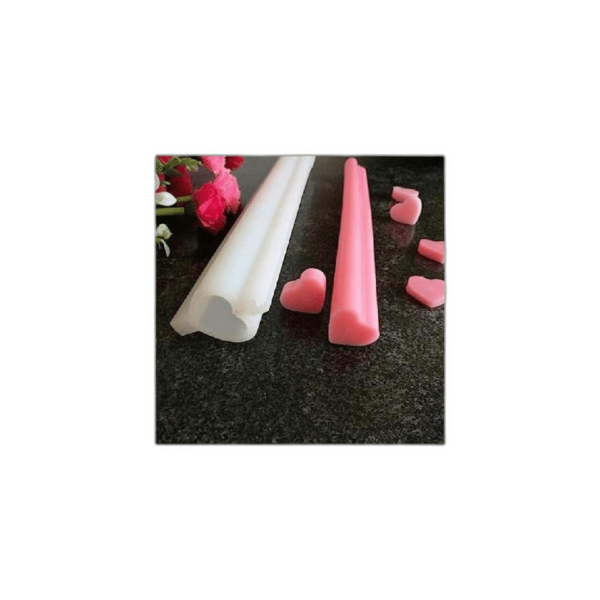 Molde de silicona en forma de corazón molde de columna