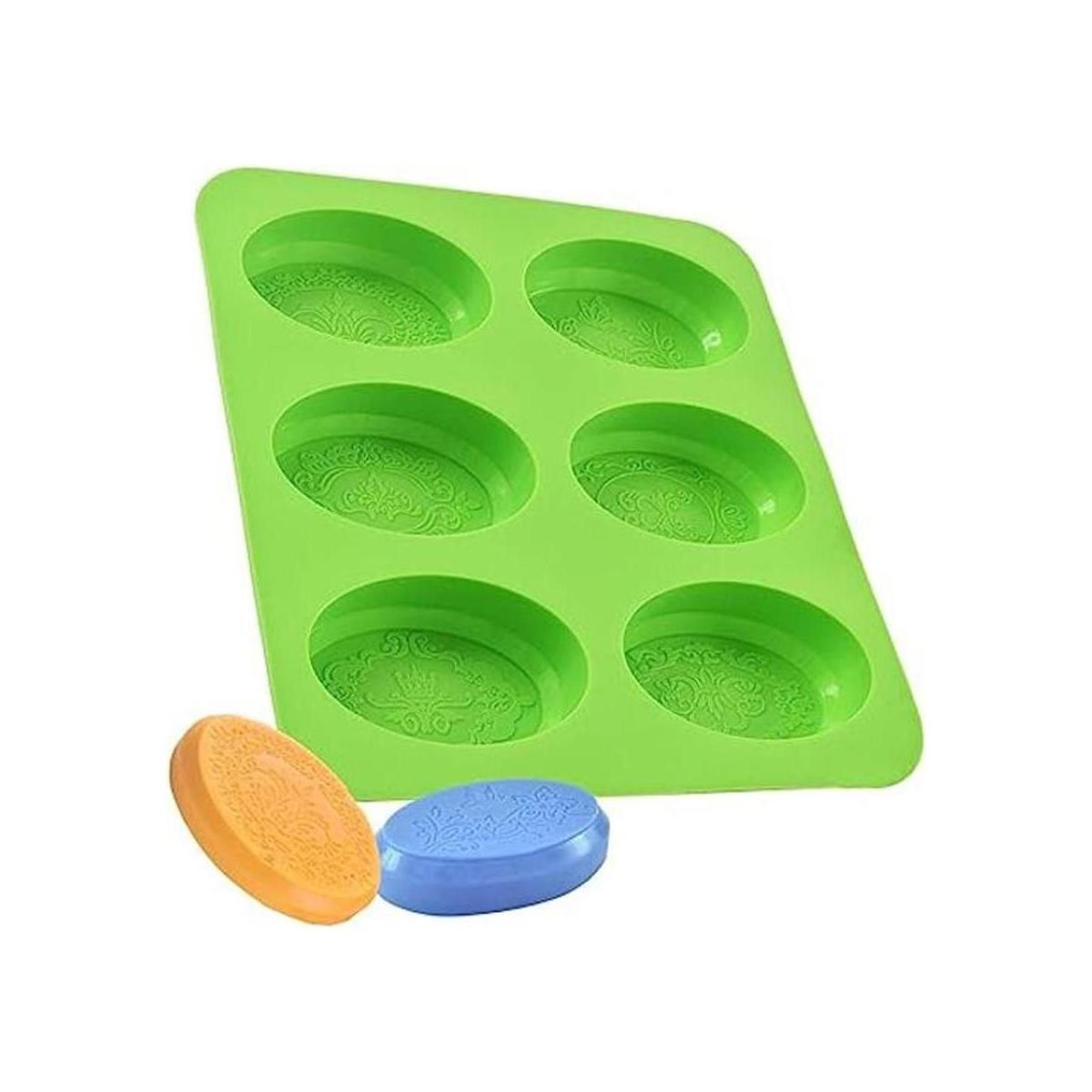Molde de jabón ovalado de silicona Newk 6 cavidades DIY