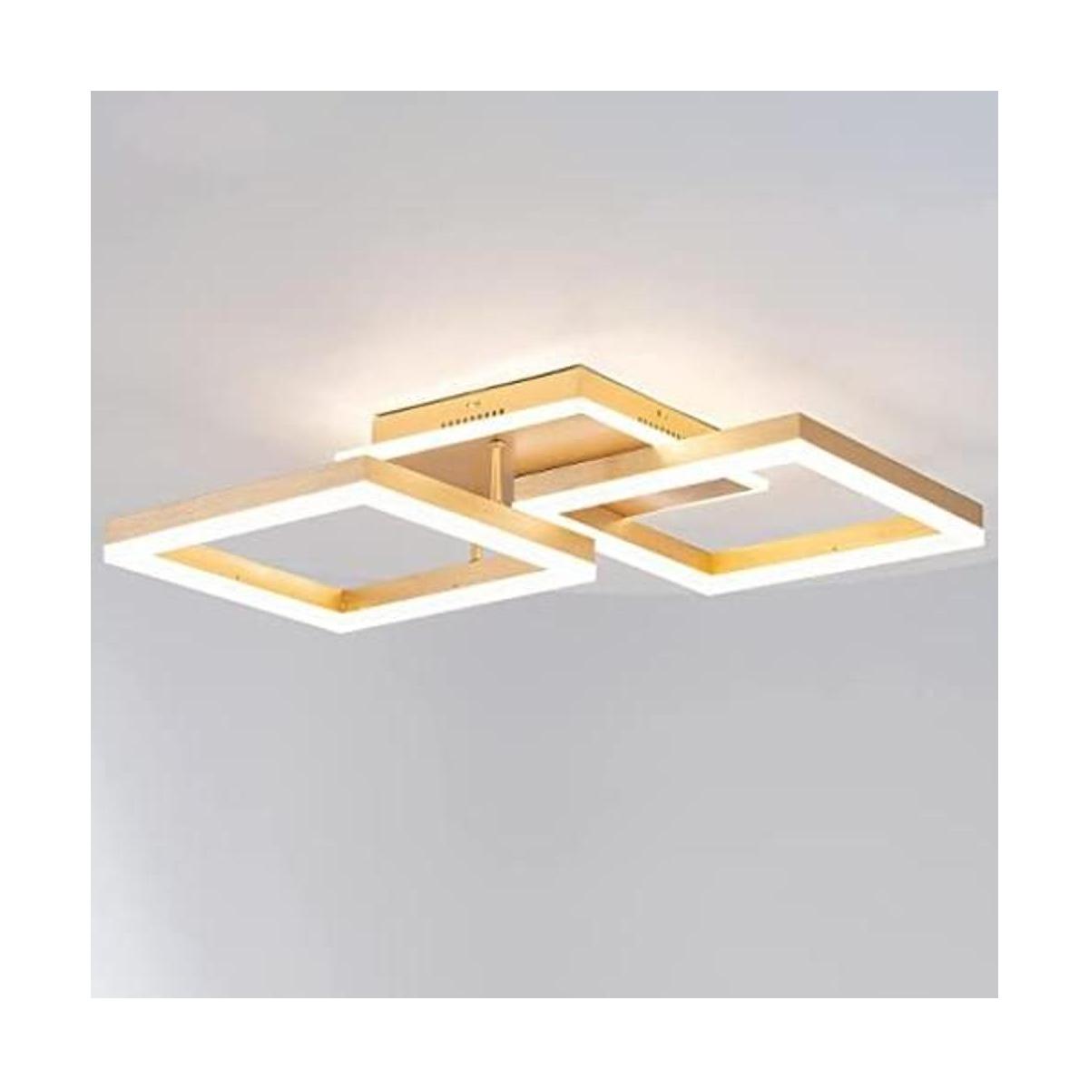 Moderna lámpara de techo LED dorada de montaje empotrado