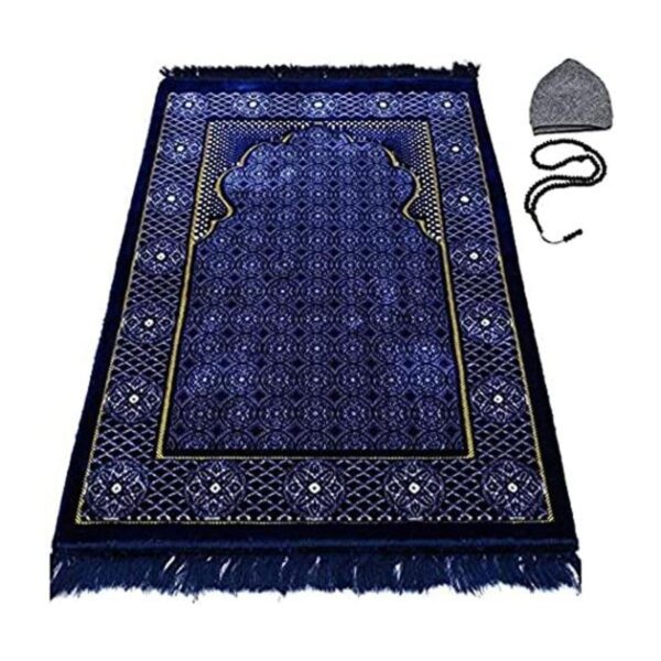 Modefa Alfombra de oración islámica turca tradicional