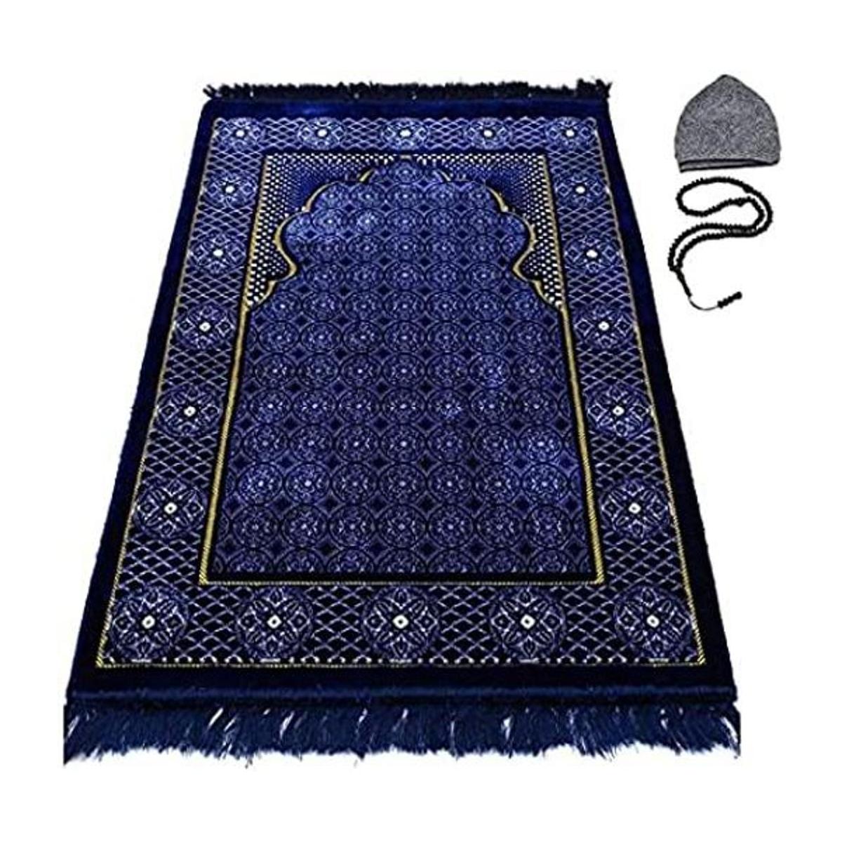Modefa Alfombra de oración islámica turca tradicional
