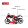 Modelo de motocicleta de tracción escala 112 de juguete