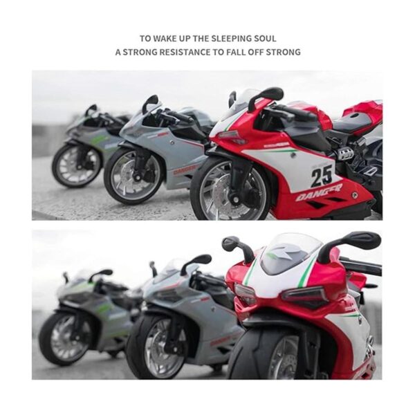 Modelo de motocicleta de tracción escala 112 de juguete