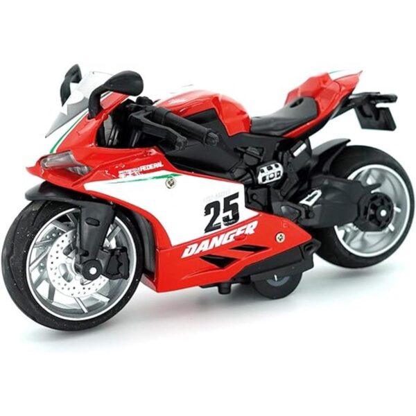 Modelo de motocicleta de tracción escala 112 de juguete