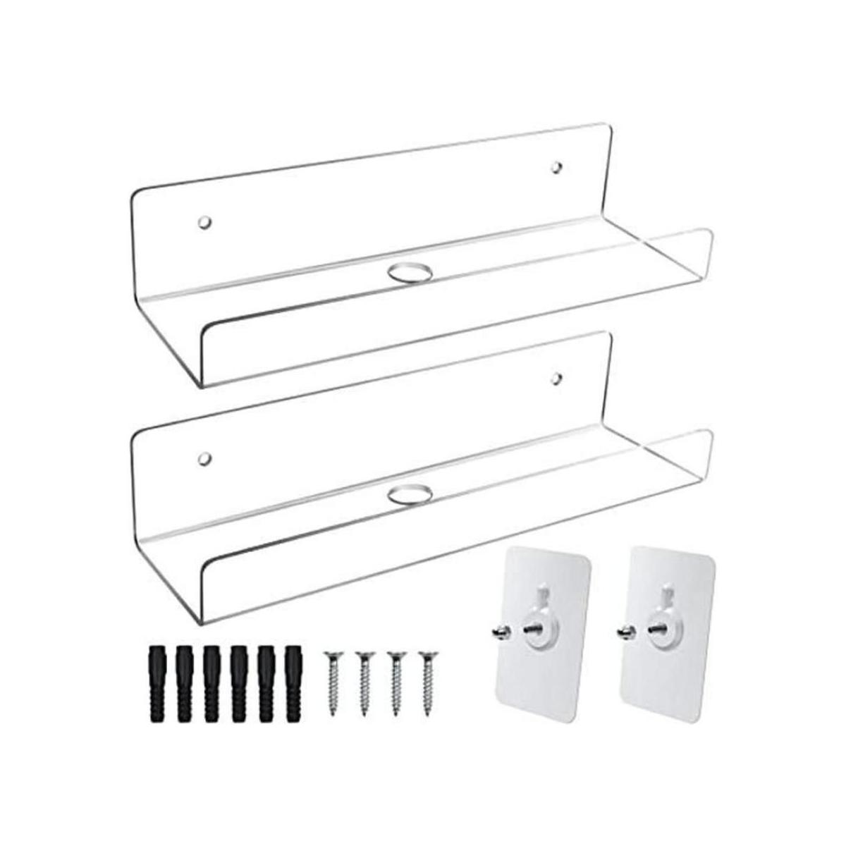 Mocoosy Paquete de 2 estantes de pared flotantes de