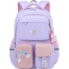 Mochila de unicornio rosa para niñas bolsa de libros