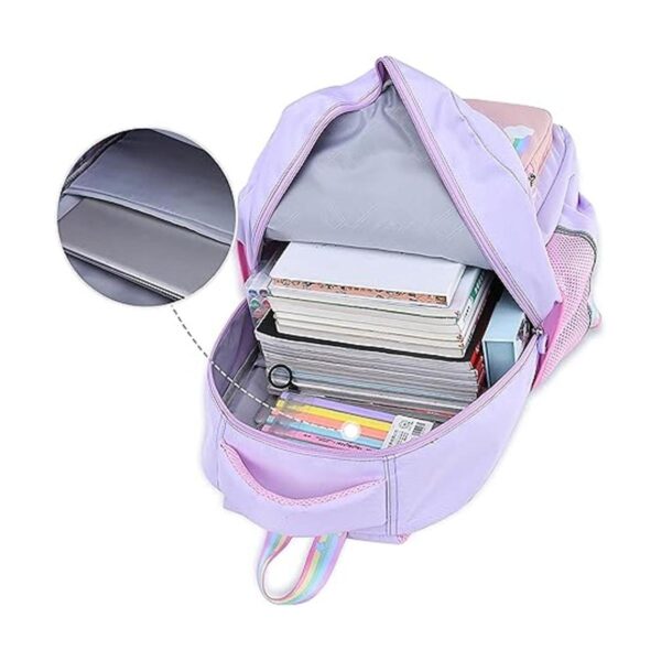 Mochila de unicornio rosa para niñas bolsa de libros