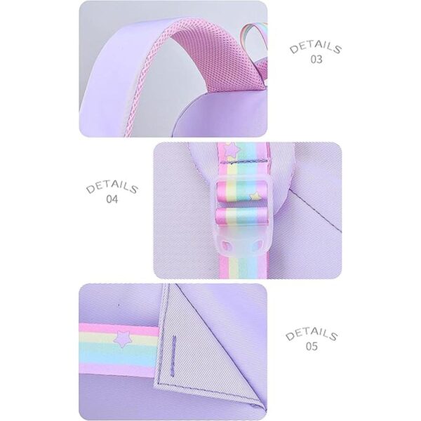 Mochila de unicornio rosa para niñas bolsa de libros