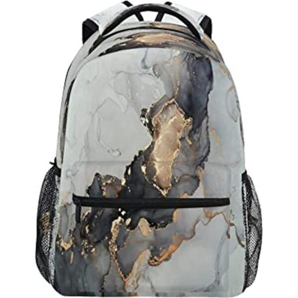 Mochila de mármol para niños mochila de mármol negro y_1