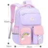 Mochila de unicornio rosa para niñas bolsa de libros