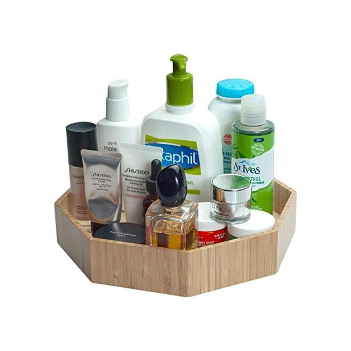 MobileVision Bamboo 360 Bandeja giratoria de baño para