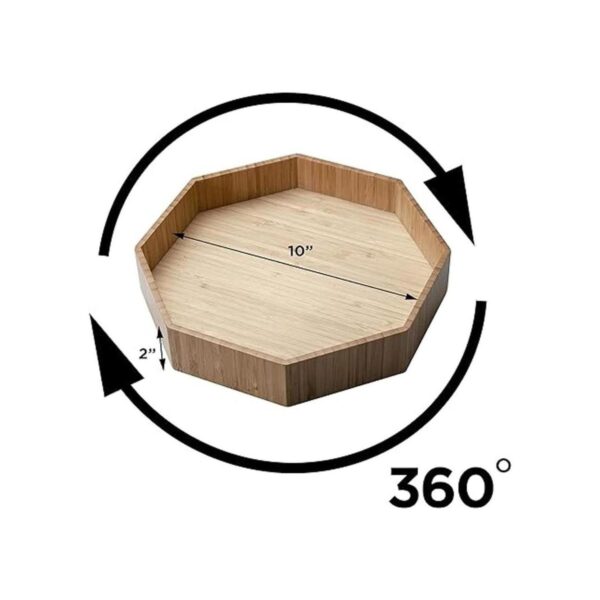MobileVision Bamboo 360 Bandeja giratoria de baño para_2