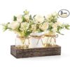 Mkono Decoración de mesa de centro de mesa con 3 tarros