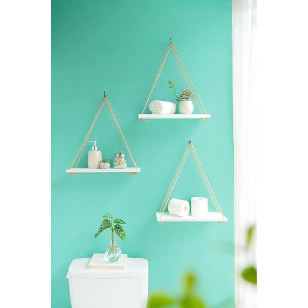 Mkono Estantes colgantes de madera para pared decoración_2