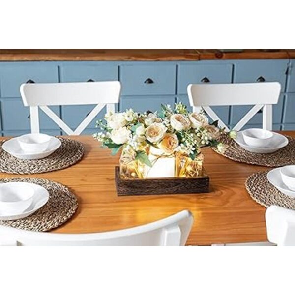 Mkono Decoración de mesa de centro de mesa con 3 tarros