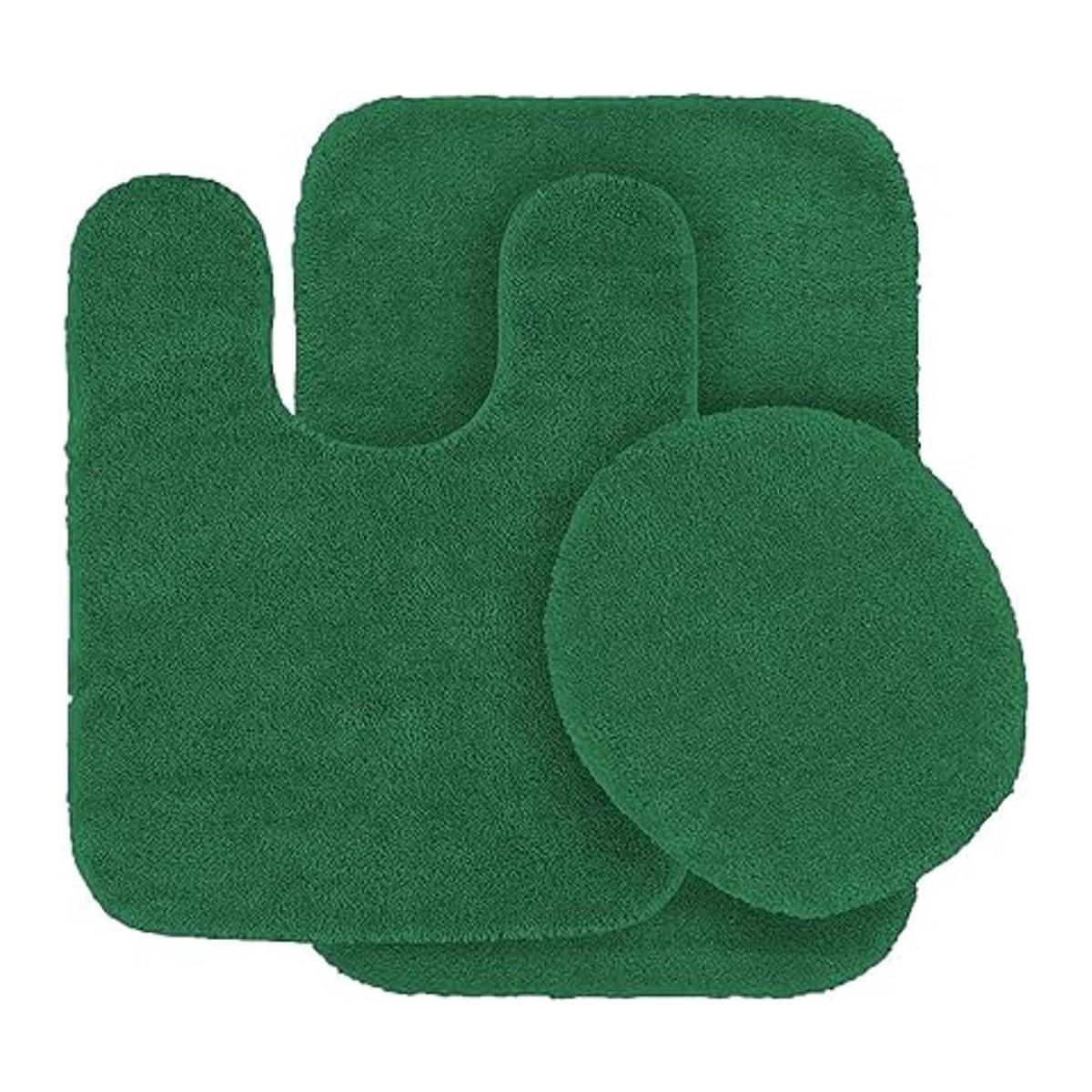 Mk Home LLC Angela Juego de 3 alfombras de baño suaves
