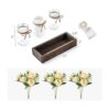 Mkono Decoración de mesa de centro de mesa con 3 tarros