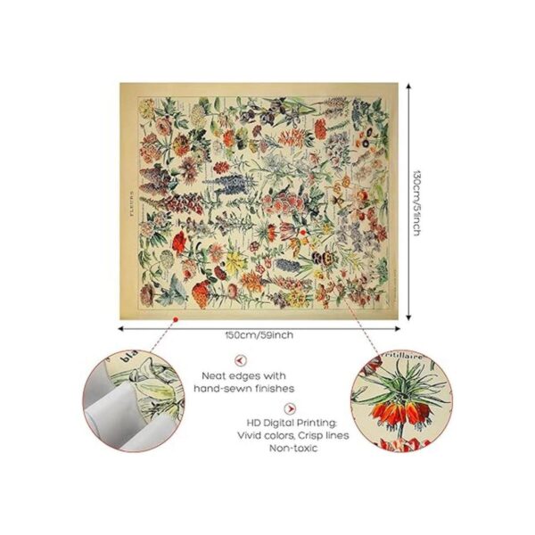 Mixweer Tapiz vintage de flores silvestres tapiz vertical_2