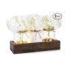 Mkono Centro de mesa de mesa floral iluminado con 3 tarros_1