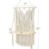 Mkono Estante colgante de pared de macramé decoración