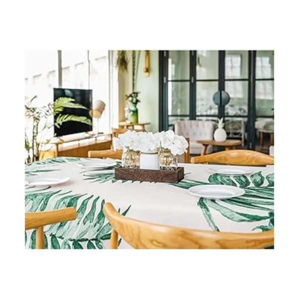 Mkono Centro de mesa de mesa floral iluminado con 3 tarros_2