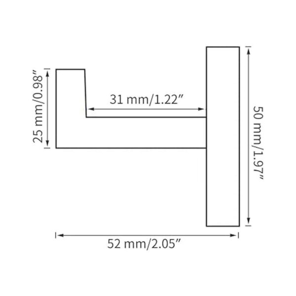 Miyili B06B2 Gancho para toallas de baño acero