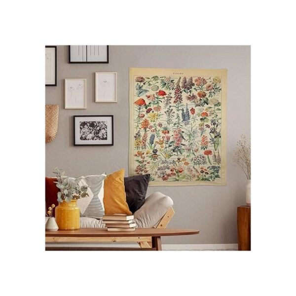 Mixweer Tapiz vintage de flores silvestres tapiz vertical_6