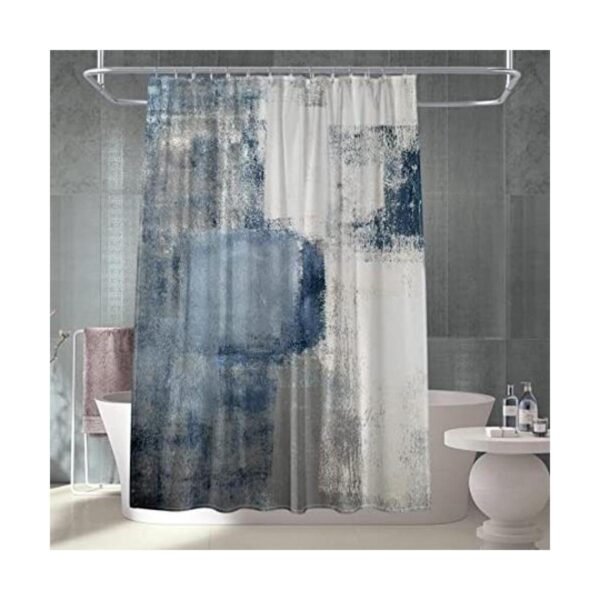 MitoVilla Juego de cortinas de ducha azul marino
