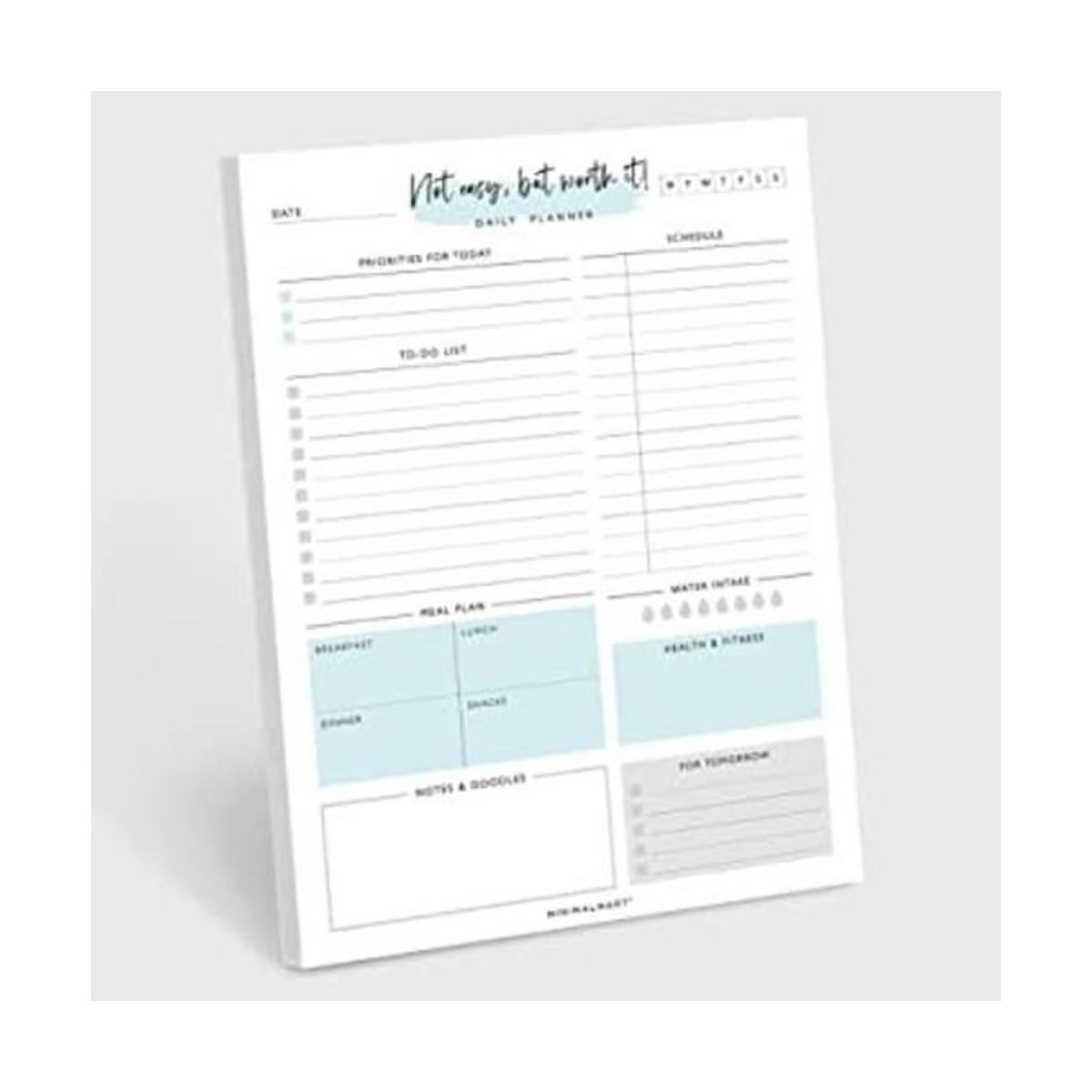 Minimalmart Planificador diario con 50 hojas sin fecha de
