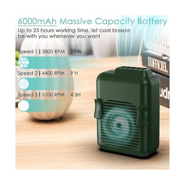 Mini ventilador de cintura portátil ventilador manos