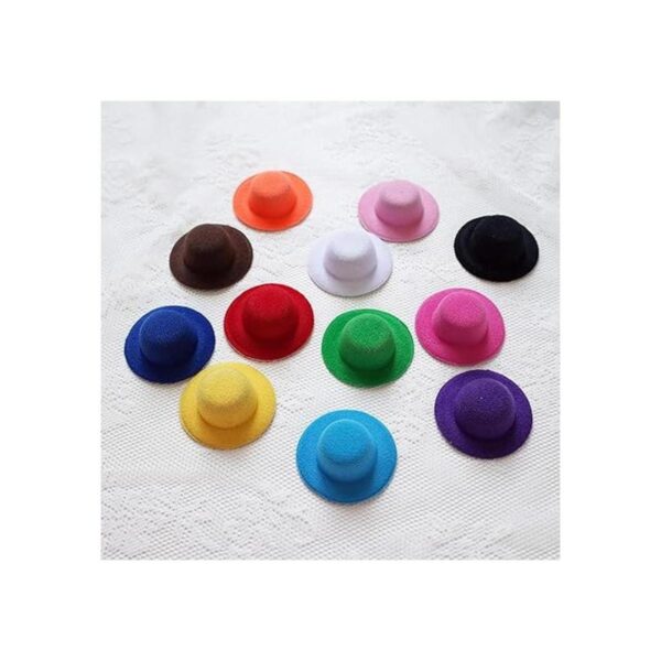 Mini sombreros formales de 12 colores sombreros de muñeca_3
