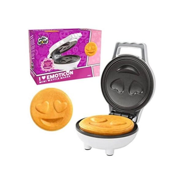 Mini máquina de gofres con emoticonos de ojo de corazón_1