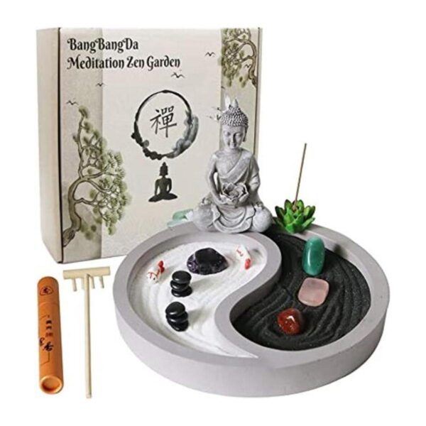 Mini kit de jardín Zen para escritorio jardín de arena de_1
