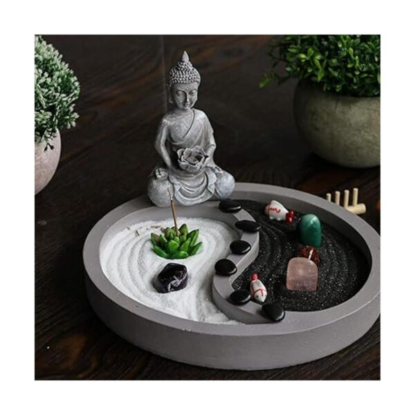 Mini kit de jardín Zen para escritorio jardín de arena de_2