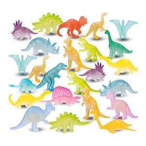 Mini dinosaurios juguetes de 48 piezas que brillan en la_1