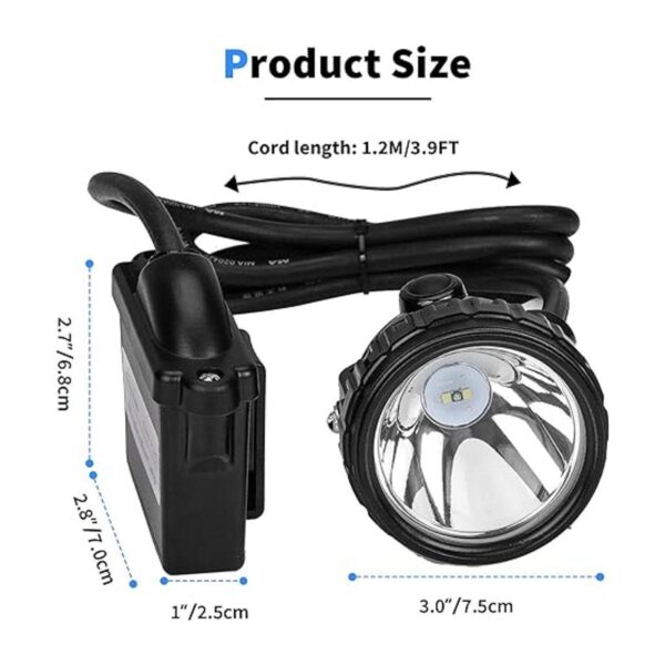 Minería faro recargable 12 LED mineros faro impermeable_2