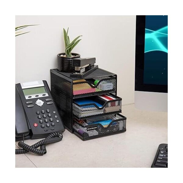 Mind Reader Organizador de cajones de 3 niveles color negro_2