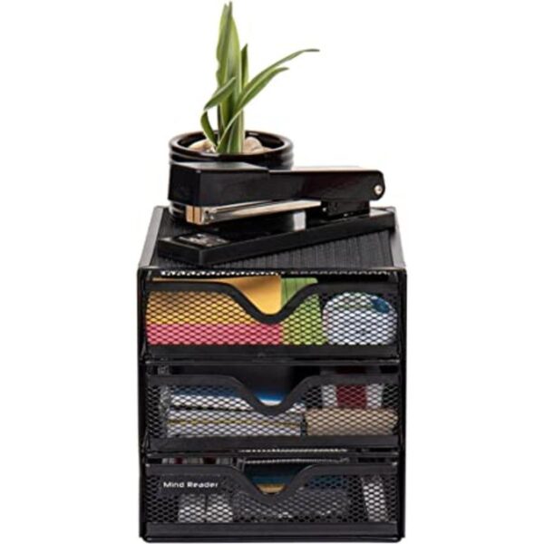 Mind Reader Organizador de cajones de 3 niveles color negro_1