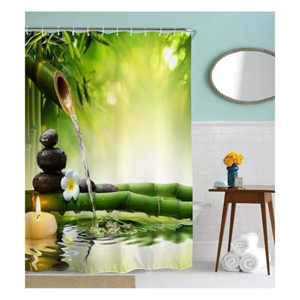 Mimihome Cortina de ducha de baño de jardín SPA tema_2