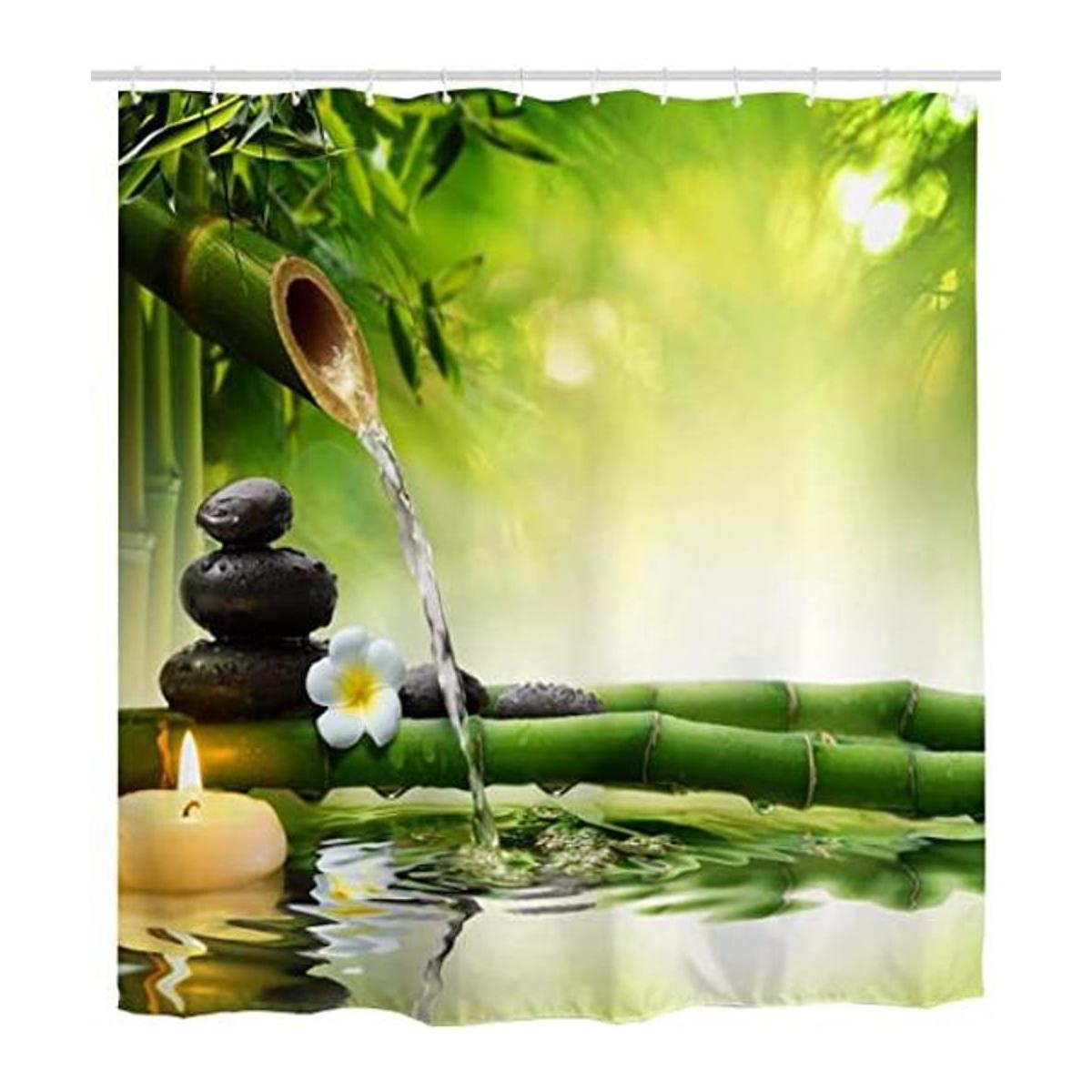 Mimihome Cortina de ducha de baño de jardín SPA tema