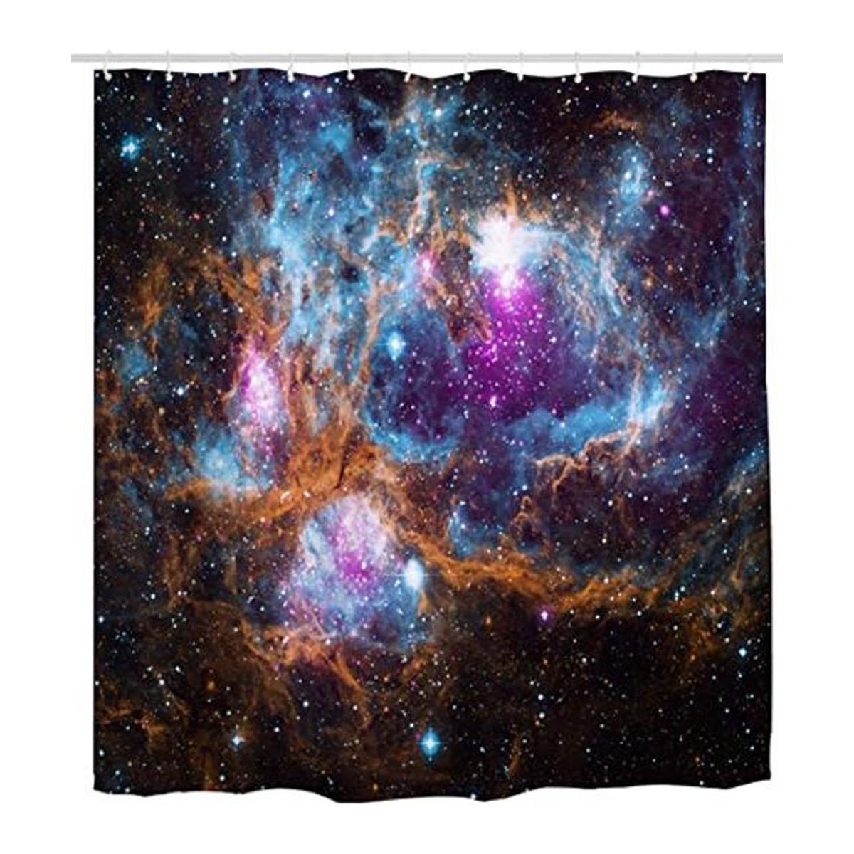 Mimihome Cortina de ducha de baño Galaxy juego de