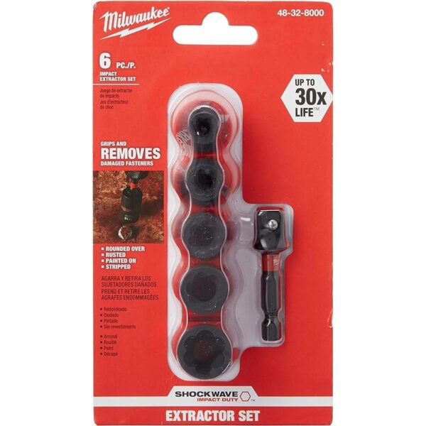 Milwaukee 48328000 Shockwave Juego de extractor de impacto_2