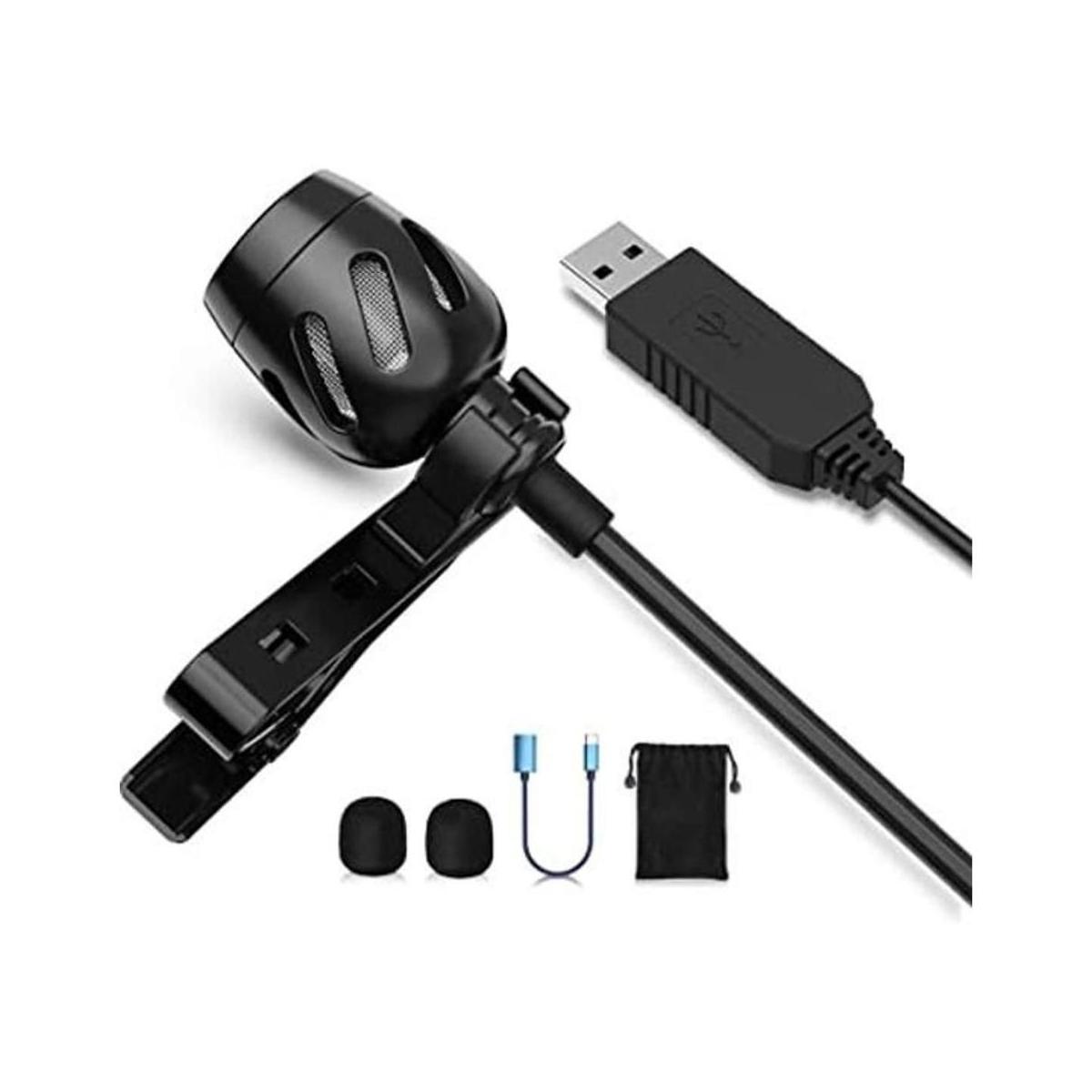 Micrófono USB Lavalier micrófono de solapa para