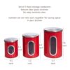 MiXPRESSO Juego de 3 botes rojos para la cocina tarros de